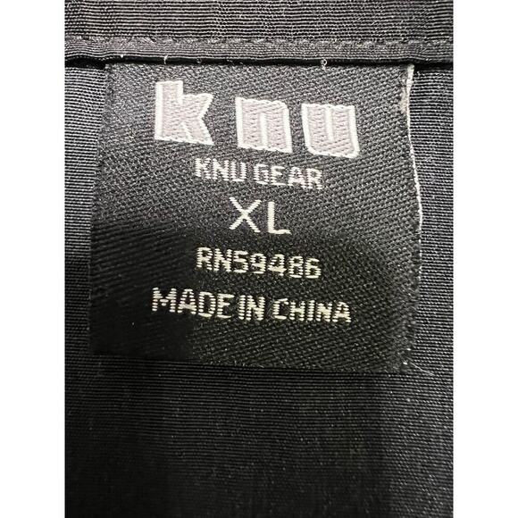 KNU Gear Men’s‎ Button Up Shirt - Japanese Dragon Flames Black / Red - XL - Picture 4 of 7